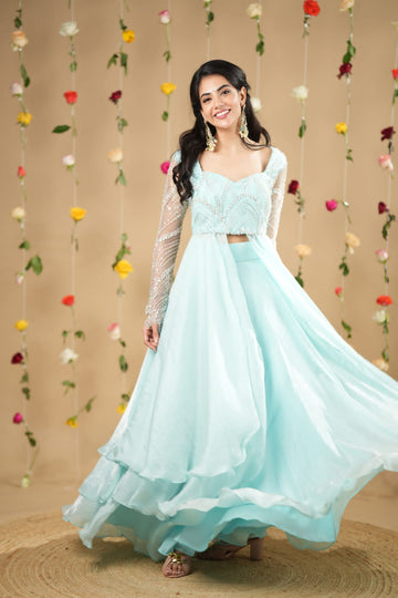 Manisha Premium Designer Slit Anarkali with skirt