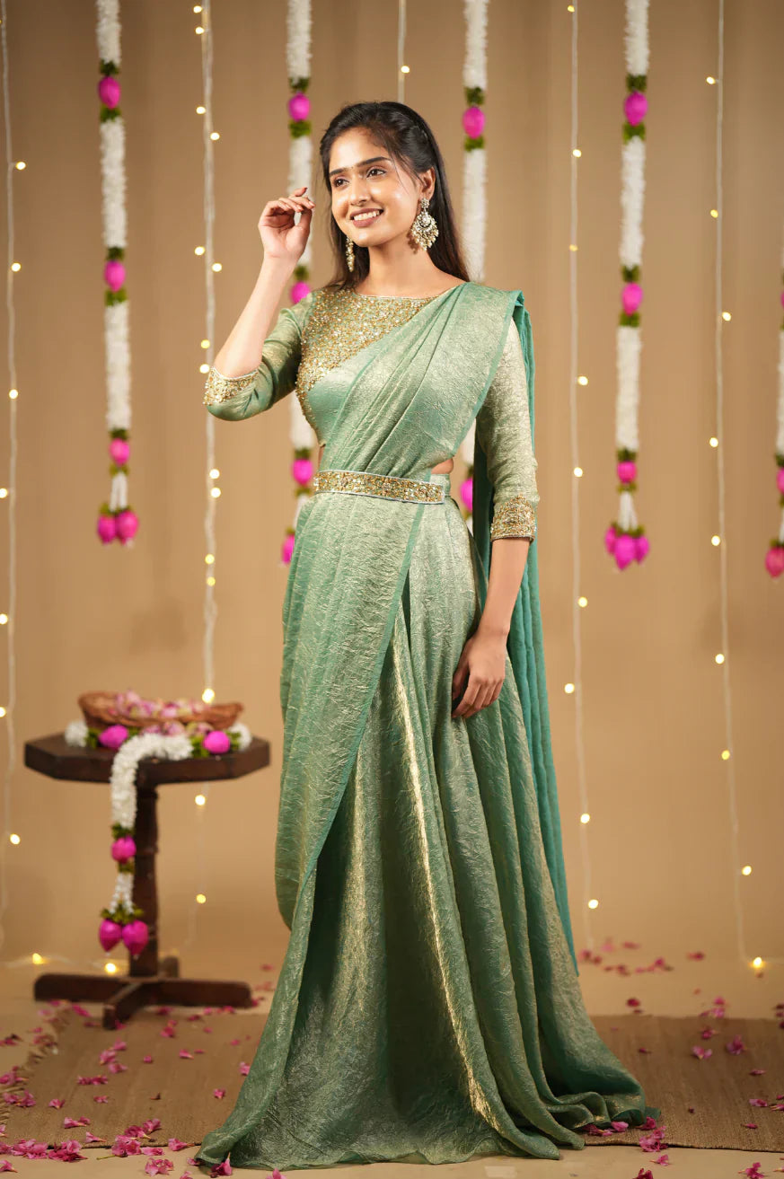 Anushka Collection Premium Designer hand worked Drape Dress