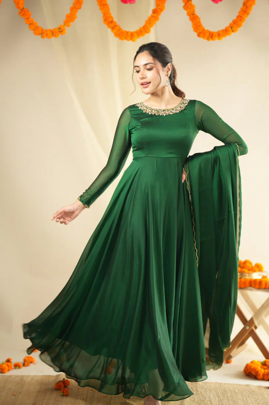 Srija Series Collection Premium Hand-worked Designer Anarkali