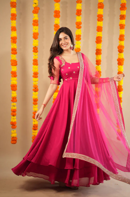 Renu -Premium Hand worked Designer Anarkali